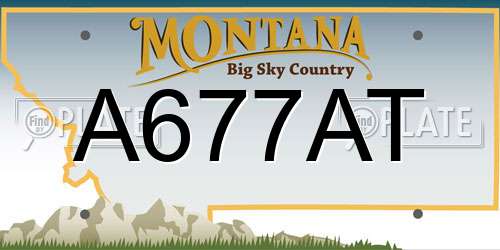 A677AT Montana License Plate