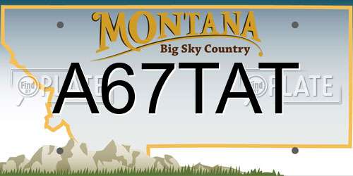 A67TAT Montana License Plate