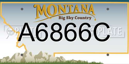 A6866C Montana License Plate