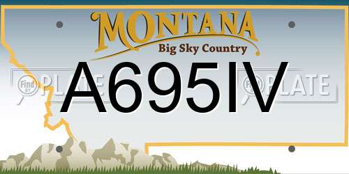 A695IV Montana License Plate