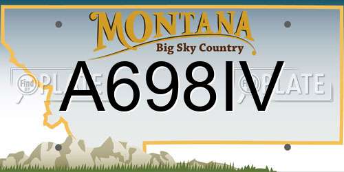A698IV Montana License Plate