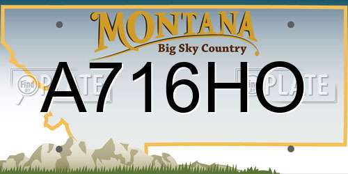 A716HO Montana License Plate