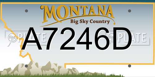 A7246D Montana License Plate