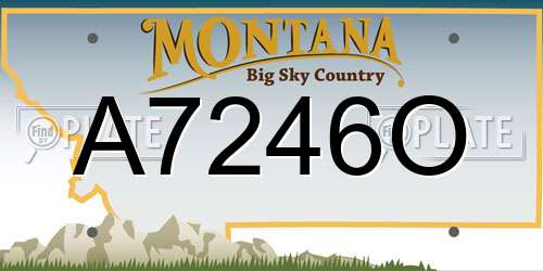 A7246O Montana License Plate