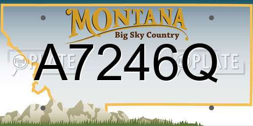 A7246Q Montana License Plate