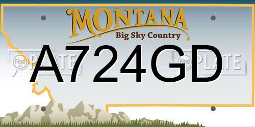 A724GD Montana License Plate