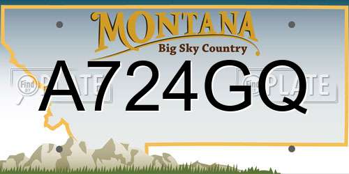 A724GQ Montana License Plate