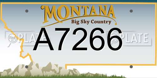 A7266 Montana License Plate