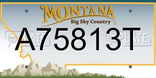 A75813T Montana License Plate