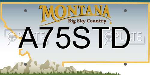 A75STD Montana License Plate