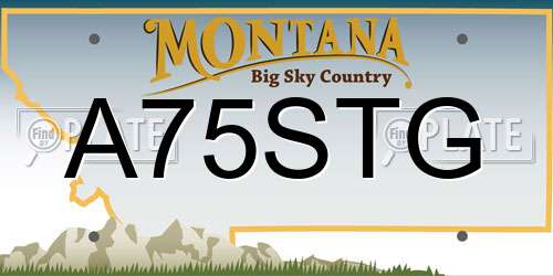 A75STG Montana License Plate