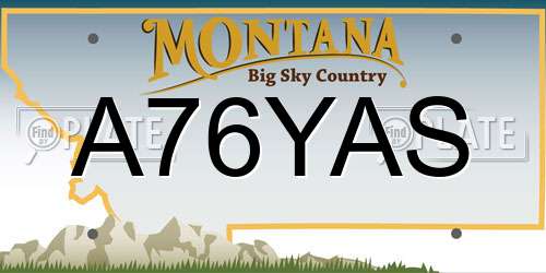 A76YAS Montana License Plate