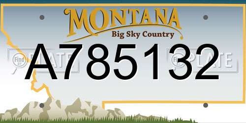 A785132 Montana License Plate
