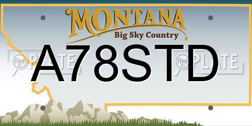 A78STD Montana License Plate