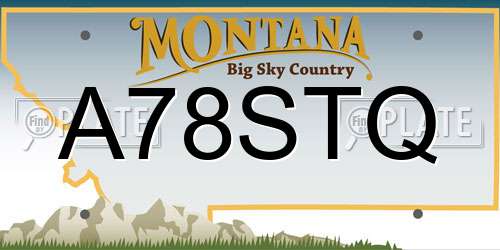 A78STQ Montana License Plate