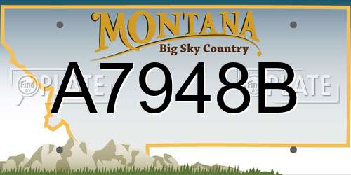 A7948B Montana License Plate