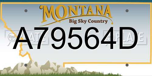 A79564D Montana License Plate