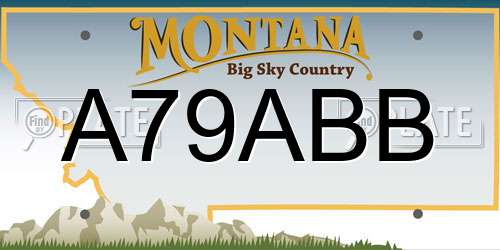 A79ABB Montana License Plate