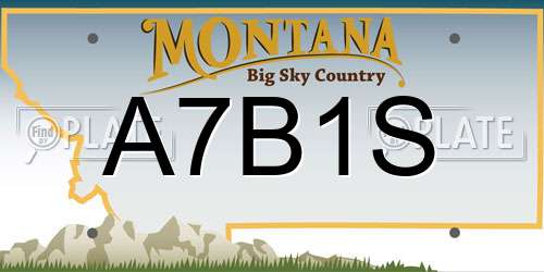 A7B1S Montana License Plate