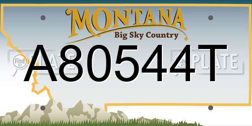 A80544T Montana License Plate