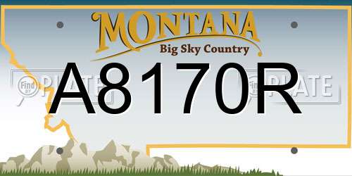 A8170R Montana License Plate