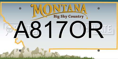 A817OR Montana License Plate