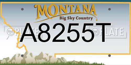 A8255T Montana License Plate