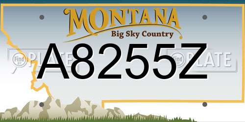 A8255Z Montana License Plate