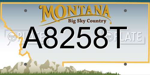 A8258T Montana License Plate