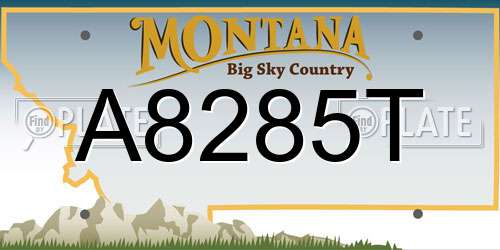 A8285T Montana License Plate
