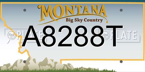A8288T Montana License Plate