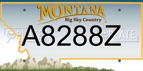 A8288Z Montana License Plate