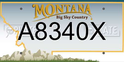 A8340X Montana License Plate