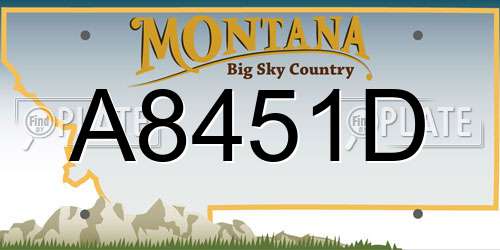 A8451D Montana License Plate
