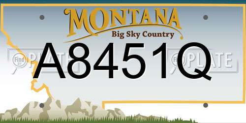 A8451Q Montana License Plate