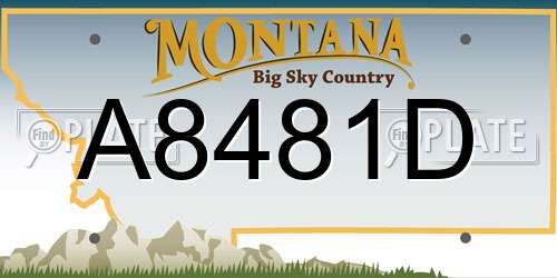 A8481D Montana License Plate