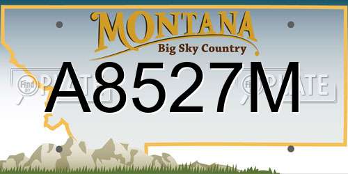 A8527M Montana License Plate