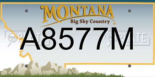 A8577M Montana License Plate