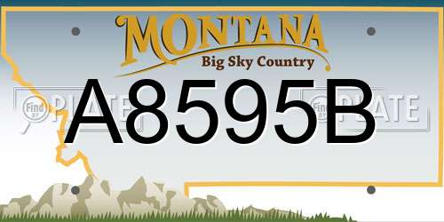 A8595B Montana License Plate