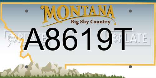 A8619T Montana License Plate