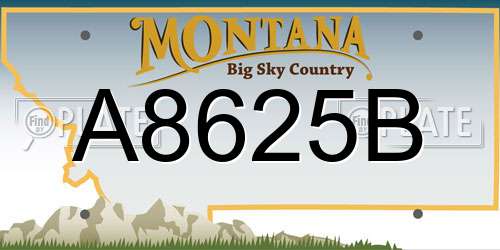 A8625B Montana License Plate