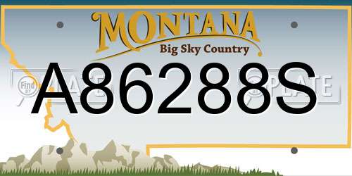 A86288S Montana License Plate