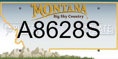 A8628S Montana License Plate