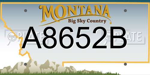 A8652B Montana License Plate
