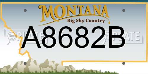 A8682B Montana License Plate