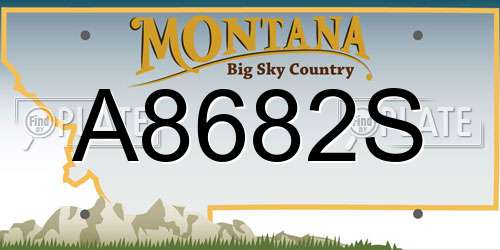 A8682S Montana License Plate