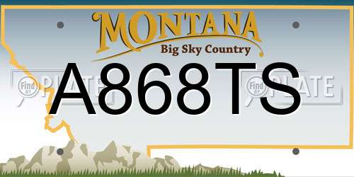 A868TS Montana License Plate
