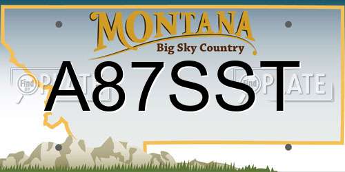 A87SST Montana License Plate