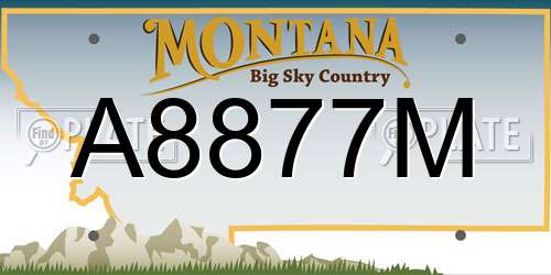 A8877M Montana License Plate