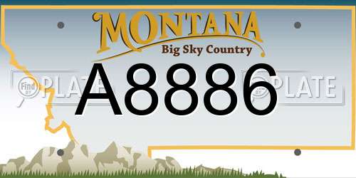 A8886 Montana License Plate
